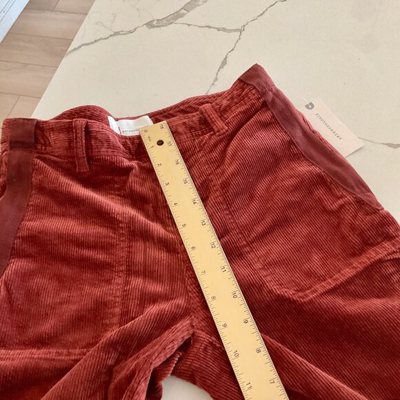 🍁 ANTHROPOLOGIE The Richie Slim Joggers Corduroy Pants Dark Brick Terracotta 2 - Picture 10 of 15